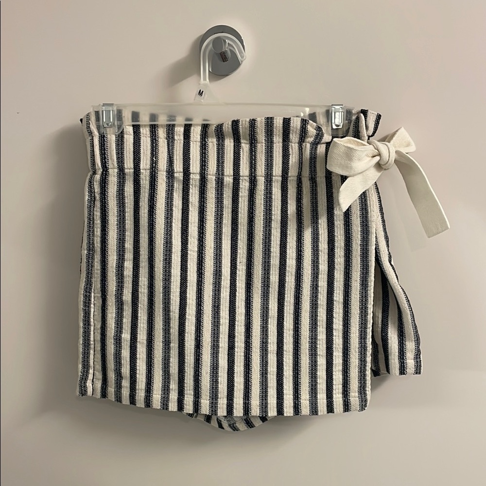 Striped Tie-Waist Shorts